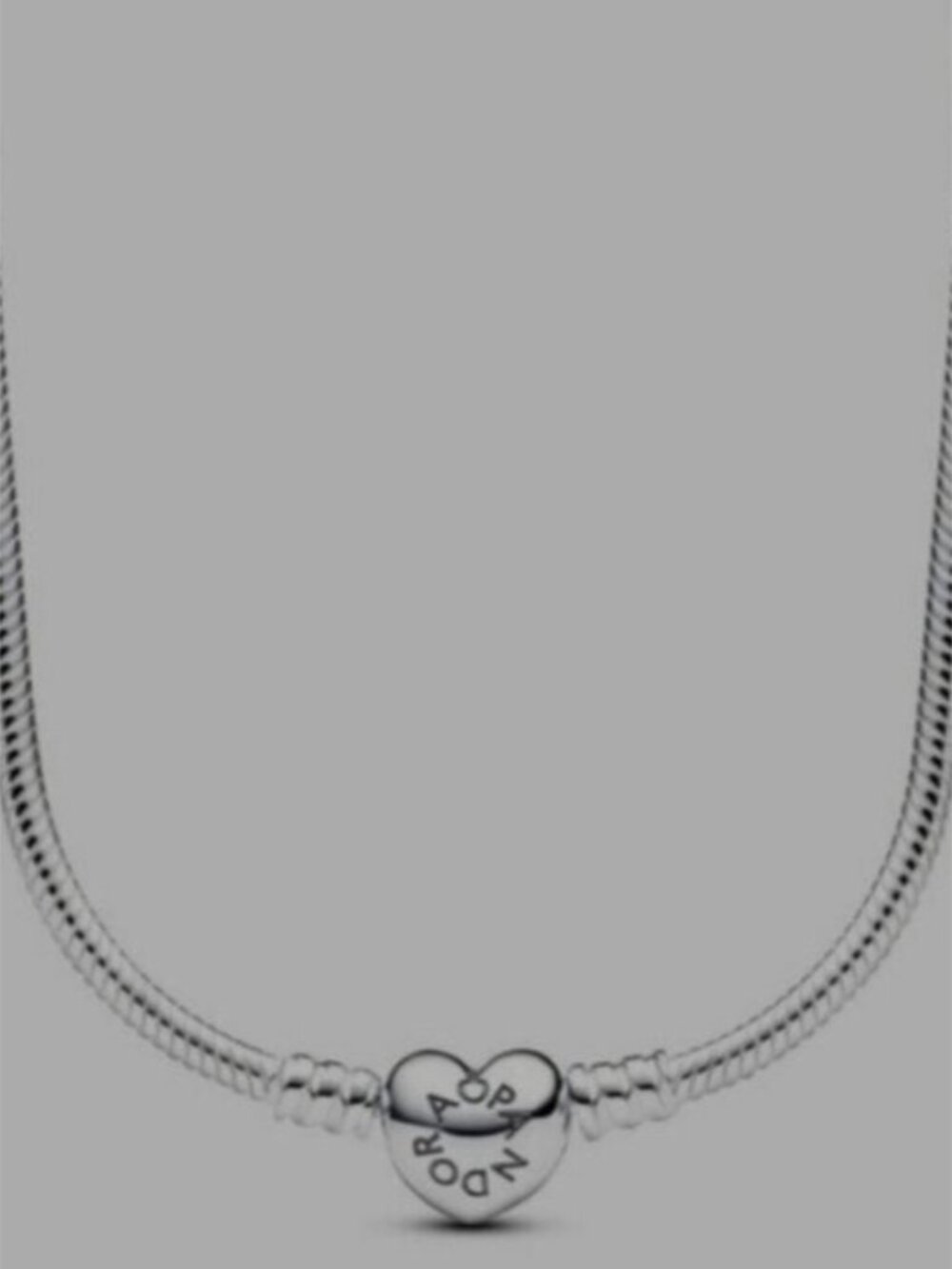 ✅Pandora Moments Heart Clasp Snake Chain Necklace